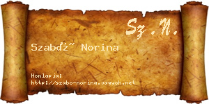 Szabó Norina névjegykártya